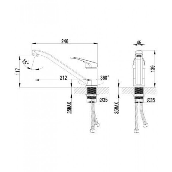 Смеситель Lemark Partner LM6554C для кухни
