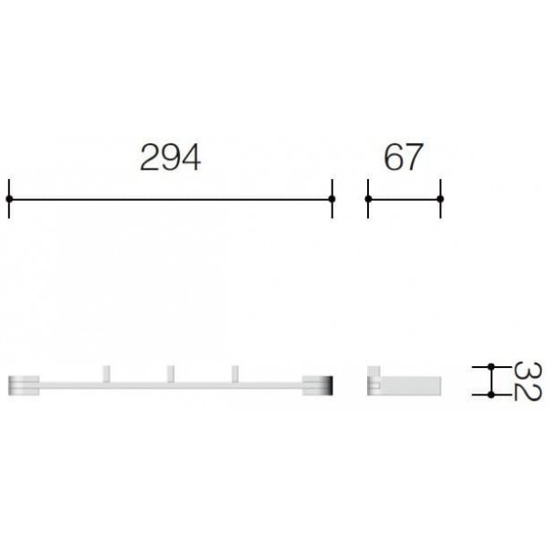 Планка с 3-мя крючками Schein Allom 221-3B