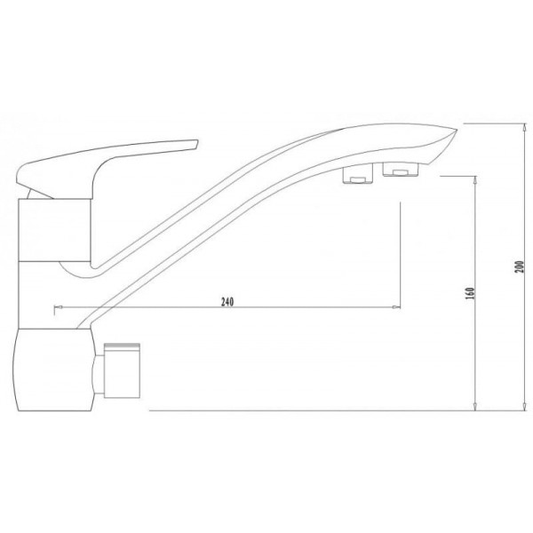 Смеситель для кухни KAISER Venus 39066-5/Серебро
