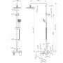 Душевая колонна со смесителем для ванны Bravat Opal F6125183CP-A3-RUS