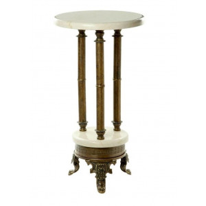 Столик на трех ножках Stilars Antique bronze 130376-М (мрамор), 42х79 см Столик на трех ножках Stilars Antique bronze 130376-М (мрамор), 42х79 см