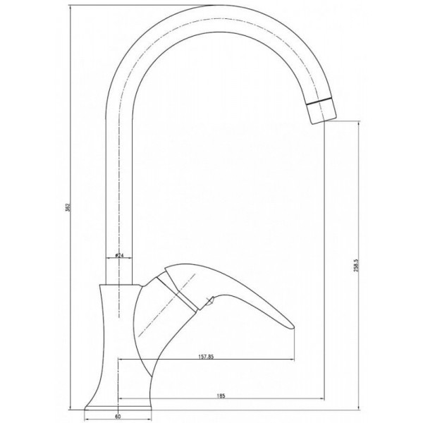 Смеситель для кухни KAISER Corner 48444