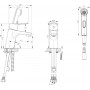 Смеситель для умывальника с гигиеническим душем Bravat Line F15299C-2