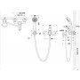 Смеситель для ванны с коротким изливом с аксессуарами Bravat Fit F6135188CP-B-RUS