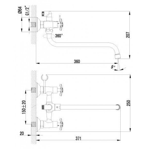 Смеситель Lemark Partner LM6541C универсальный