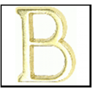 Буква В, 16 см (цвет блестящий) Stilars 4.814-В