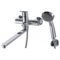 Смеситель для ванны c длинным изливом с аксессуарами Bravat Drop F64898C-LB