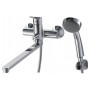 Смеситель для ванны c длинным изливом с аксессуарами Bravat Drop F64898C-LB