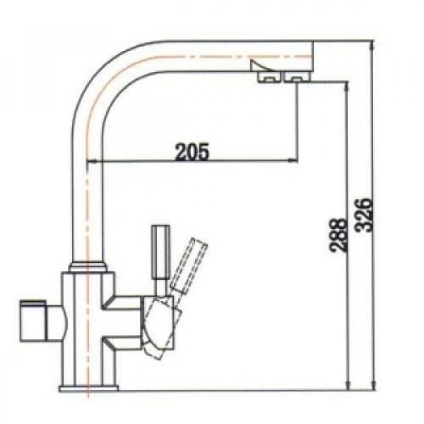 Смеситель для кухни Kaiser Decor 40144-2 Черный мрамор