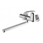 Смеситель для ванны c длинным изливом Bravat Vega F6119177CP-01L