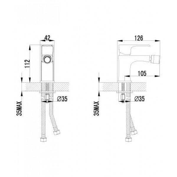 Смеситель Lemark Plus Factor LM1608C для биде