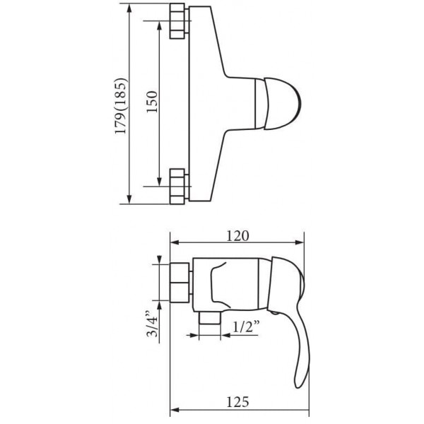 Смеситель для душа Veragio Grazia VR.GRA-3530.CR